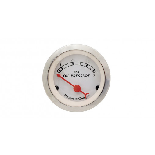 Manomètre Pression d'Huile Prosport Classic 52mm 0-7 Bar avec sonde