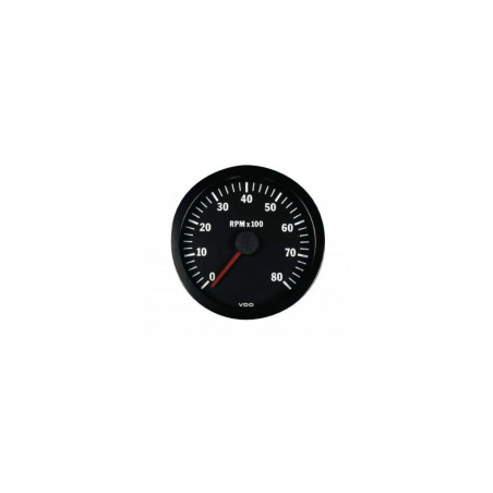 Compte-tours VDO 8000 Trs/Min Diamètre 52 Fond Noir 4 / 6 / 8 Cylindres Diesel / Essence
