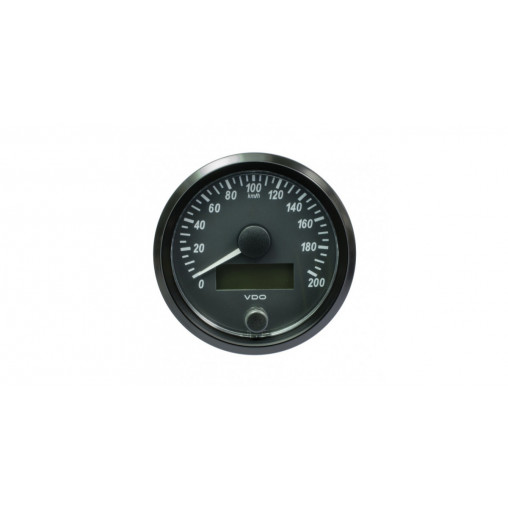 Compteur de vitesse VDO SingleViu? Diamètre 80 Fond Noir 200KM/H