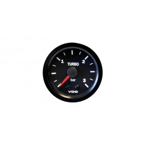 Manomètre VDO Pression Turbo 0-3 Bars Diamètre 52 Mécanique Fond Noir