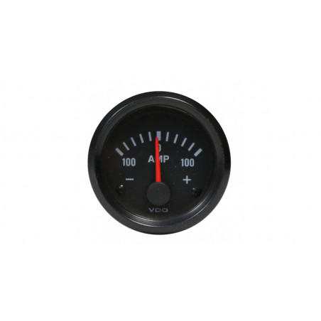 Ampèremètre 100A VDO VISION Fond Noir Diamètre 52mm
