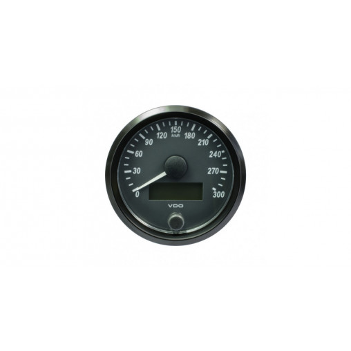 Compteur de vitesse VDO SingleViu diamètre 80mm fond noir 300km/h