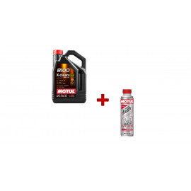 Pack vidange Motul huile 8100 X-clean EFE + nettoyant moteur gratuit