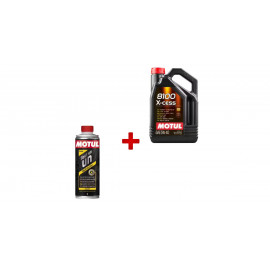 Pack contrôle technique Motul huile 8100 X-cess + décrassant moteur diesel offert