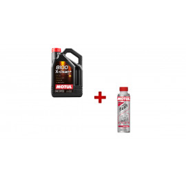Pack vidange Motul huile 8100 X-clean+ avec nettoyant moteur offert