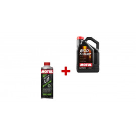Pack contrôle technique Motul 8100 X-clean + décrassant moteur essence offert