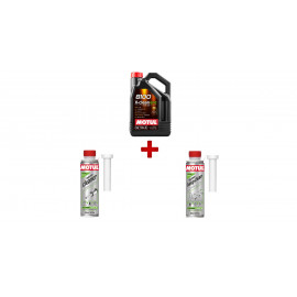 Pack entretien Motul huile 8100 X-clean EFE + nettoyant injecteur + entretien injecteur essence