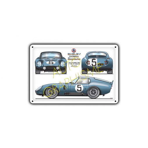 Plaque Metallique Shelby Cobra Daytona