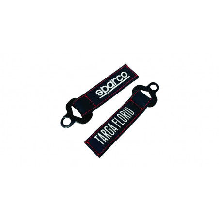 Porte-clés cuir rouge Sparco Targa Florio G2 Noir