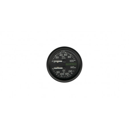 Manomètre Pression Huile 100 PSI / Température Huile 140°C Racetech Eclairé
