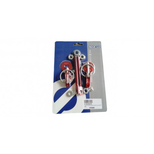Attache capot Dakar Sparco alu rouge