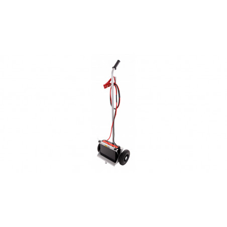 Chariot porte batterie simple bac peinture epoxy grise