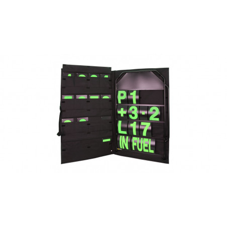 Kit panneautage large alu noir chiffres verts avec sac