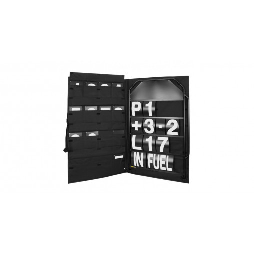 Kit panneautage large alu noir chiffres blancs avec sac