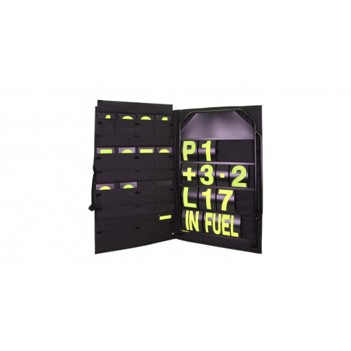 Kit panneautage large alu noir chiffres jaunes avec sac