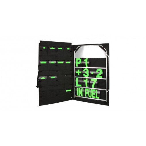 Kit panneautage large alu chiffres verts avec sac