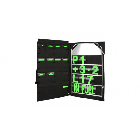 Kit panneautage large alu chiffres verts avec sac