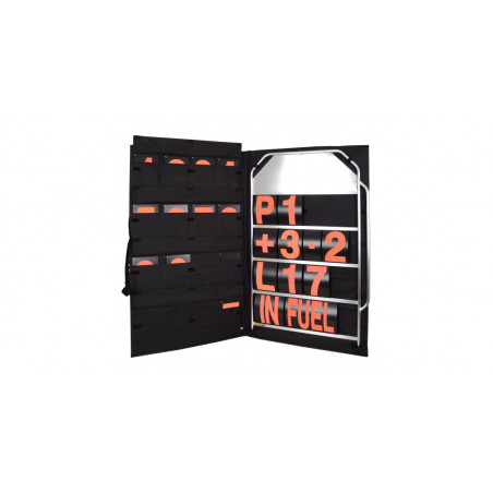Kit panneautage large alu chiffres oranges avec sac