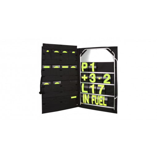 Kit panneautage large alu chiffres jaunes avec sac