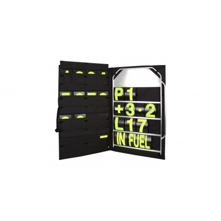 Kit panneautage large alu chiffres jaunes avec sac