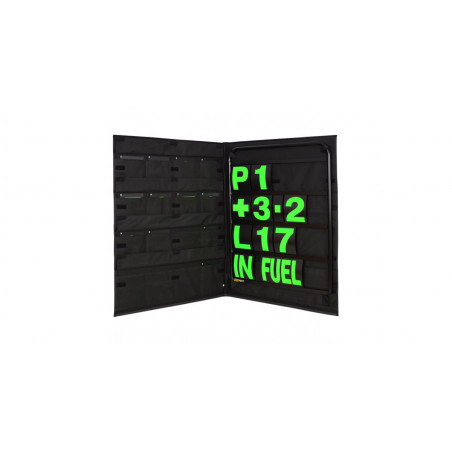 Kit panneautage alu noir avec chiffres verts et sac de rangement