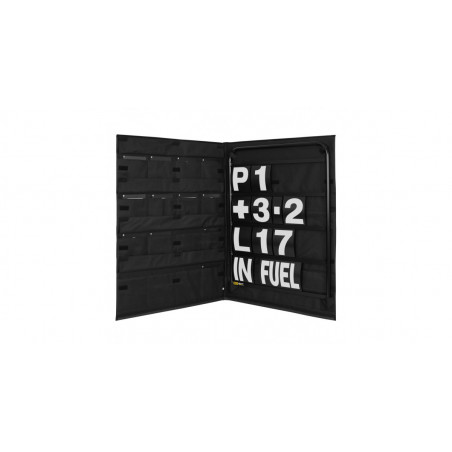 Kit panneautage alu noir avec chiffres blancs et sac de rangement