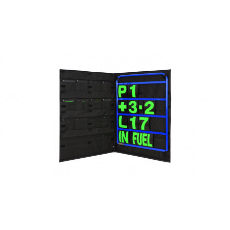Kit panneautage alu bleu avec chiffres verts et sac de rangement