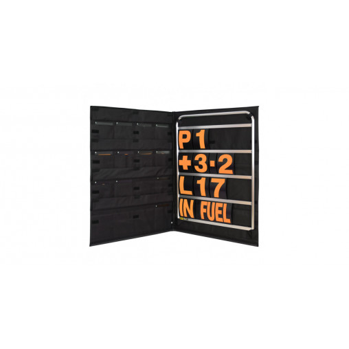 Kit panneautage alu avec chiffres oranges et sac de rangement