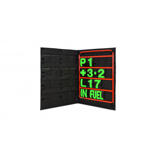 Kit panneautage alu rouge avec chiffres verts et sac de rangement