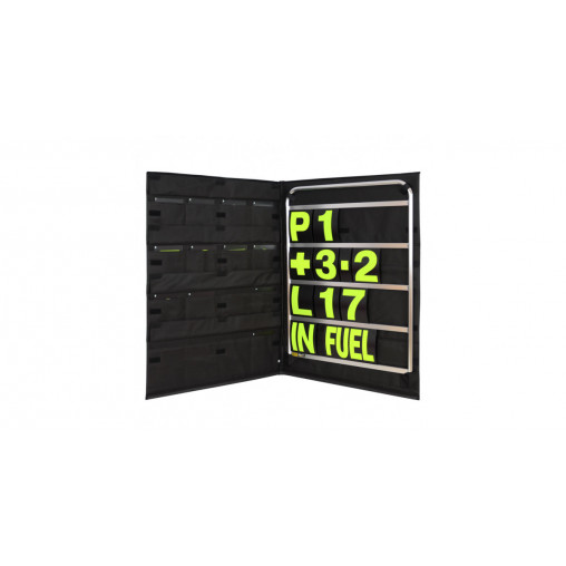 Kit panneautage alu avec chiffres jaunes et sac de rangement