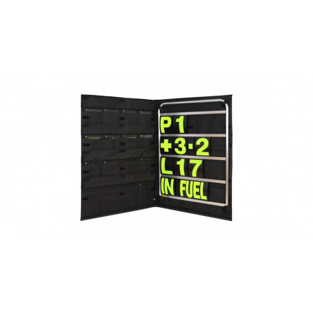 Kit panneautage alu avec chiffres jaunes et sac de rangement