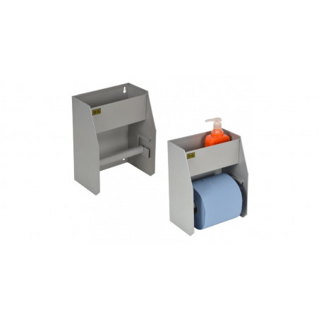 Poste de rangement produits pour nettoyage des mains petit format