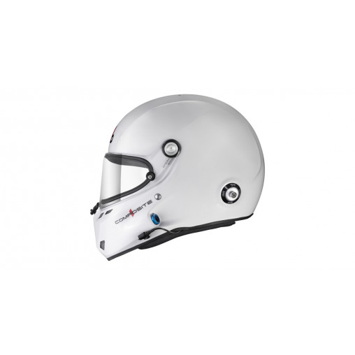 Casque Stilo ST6 F Turismo blanc/noir - Snell SA2025 FIA 8859-24 Hans FIA8858-10