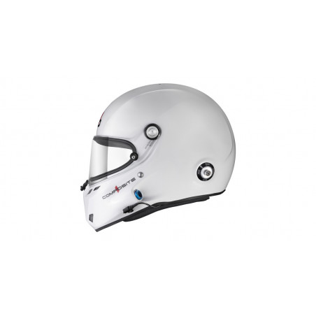 Casque Stilo ST6 F Turismo blanc/noir - Snell SA2025 FIA 8859-24 Hans FIA8858-10