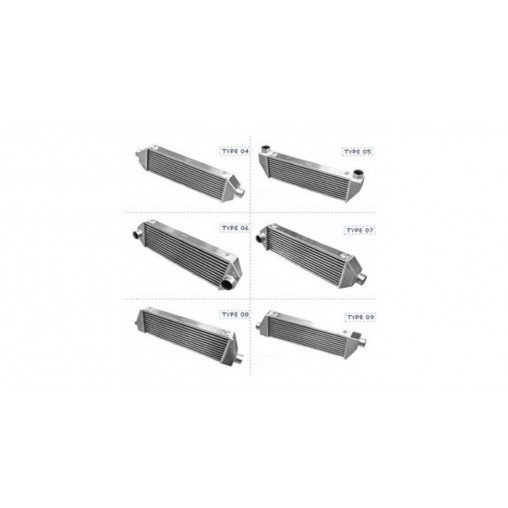 Intercooler universel FORGE Type 07 - 1 connexion centrée en façade et 1 latérale centrée - 665x115x200mm