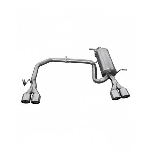 Echappement Inoxcar Silencieux Arrière droit + gauche 2X70 RACING CITROEN DS3 1.6i 16V TURBO 155CV après 2010 diam 50