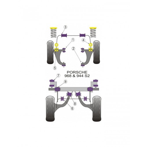 Silent-Bloc Powerflex Barre Anti-Roulis Porsche 944 21mm (2 Pièces)