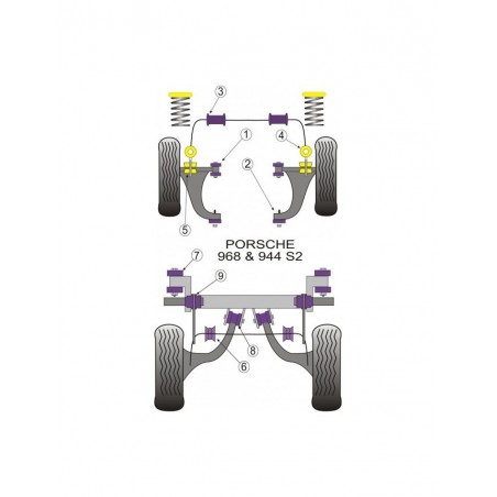 Silent-Bloc Powerflex Barre Anti-Roulis Porsche 944 21mm (2 Pièces)