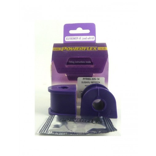 Silent-Bloc Powerflex Barre Anti-Roulis Arrière sur Châssis 14mm Subaru Impreza Turbo, WRX & STi GD,GG (2000 - 2007) Silent-Bloc Powerflex Barre Anti-Roulis Arrière sur Châssis 14mm Subaru Impreza Turbo, WRX & STi GD,GG (2000 - 2007)
