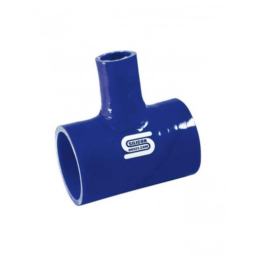 T Silicone Silicon Hoses 76mm + tube 25mm Bleu