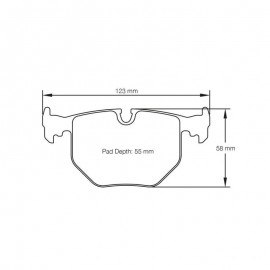 BMW M3 (E46) inclus CSL 3.2 24V S54B32 06/2000-07/2006 Plaquettes de frein arrière PAGID Jaune RS29 (le jeu)