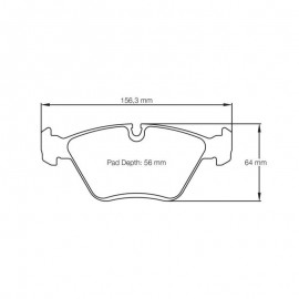 BMW M3 (E46) inclus CSL 3.2 24V S54B32 06/2000-07/2006 Plaquettes de frein avant PAGID Jaune RS29 (le jeu)