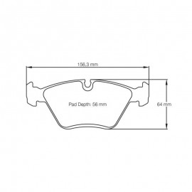 BMW M3 (E46) inclus CSL 3.2 24V S54B32 06/2000-07/2006 Plaquettes de frein avant PAGID Jaune RS29 (le jeu)