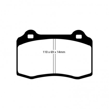 PEUGEOT 406 Coupé V6 3.0 03/1997-12/2004 Plaquettes avants EBC Brake ® Jaune/Yellowstuff (le jeu)
