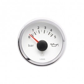 Manomètre STACK pro pression huile (0-7 bar) - blanc