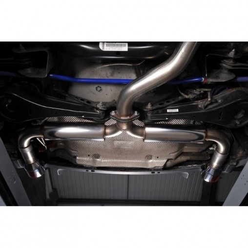 VOLKSWAGEN Golf VI GTI CCZB 210cv 04/2009-11/2012 Ligne échappement inox MILLTEK RACE 76.2mm avec sorties DUAL GT100 Chromées