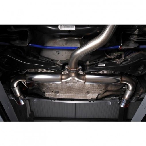 VOLKSWAGEN Golf VI GTI CCZB 210cv 04/2009-11/2012 Ligne échappement inox MILLTEK RACE 76.2mm avec sorties DUAL GT100 Black