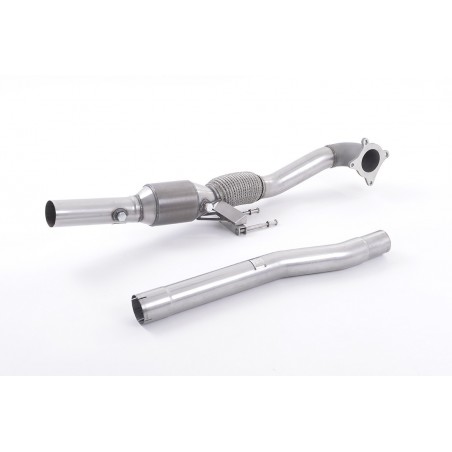 Cast Downpipe with HJS High Flow Sports Cat MILLTEK Audi A3 1.8 TSI 2WD 3-Door