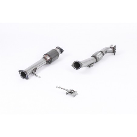 Large Bore Downpipe and Hi-Flow Sports Cat MILLTEK Ford Focus Mk2 ST 225