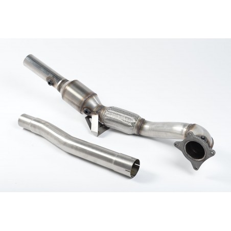 Cast Downpipe with HJS High Flow Sports Cat MILLTEK Audi TT Mk2 TTS quattro